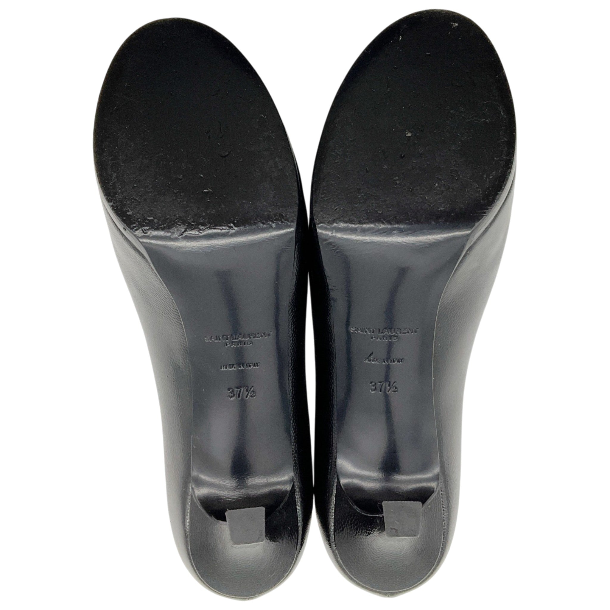 Saint Laurent Black Leather Tribtoo Platform Pumps