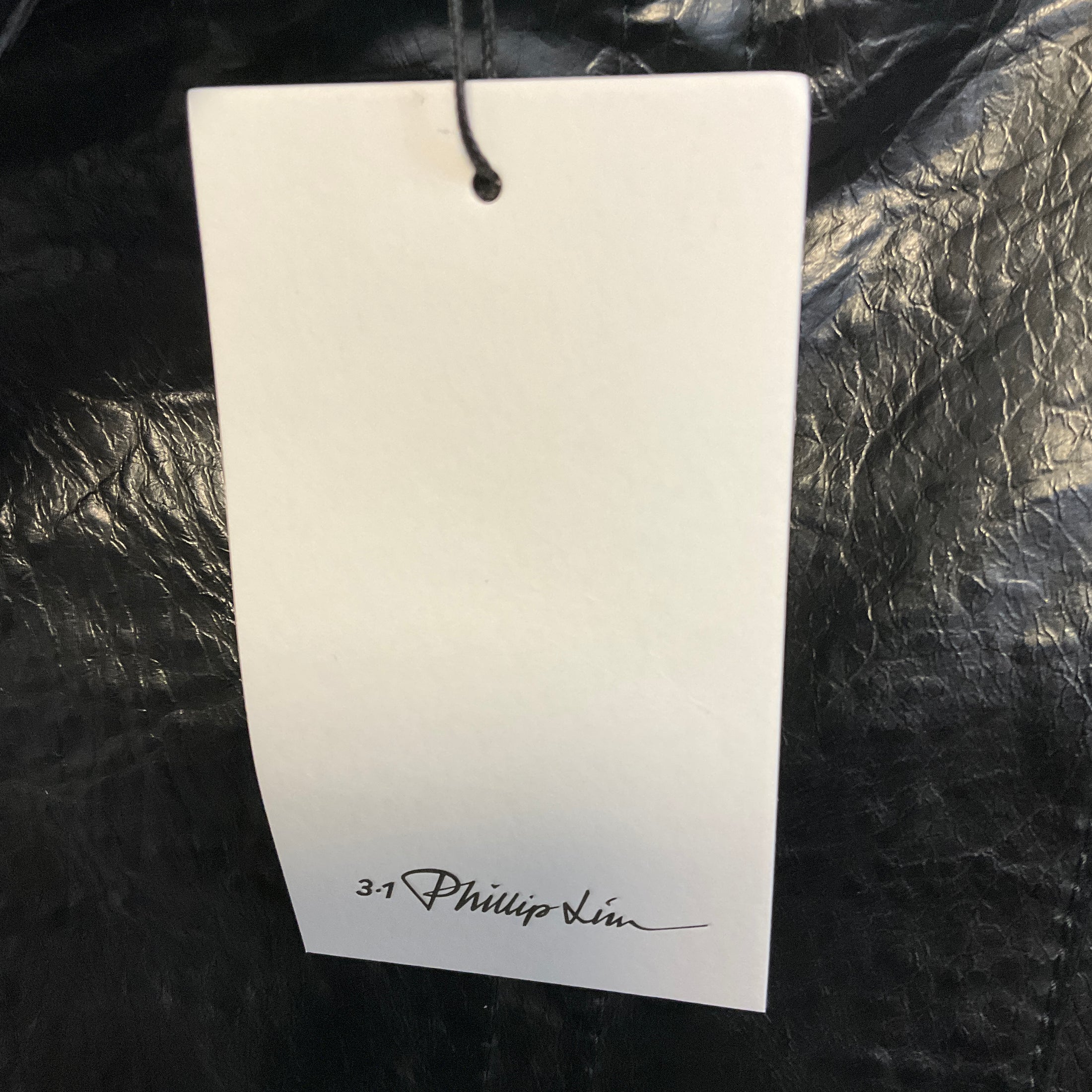 3.1 Phillip Lim Black Faux Leather Moto Wrap Skirt