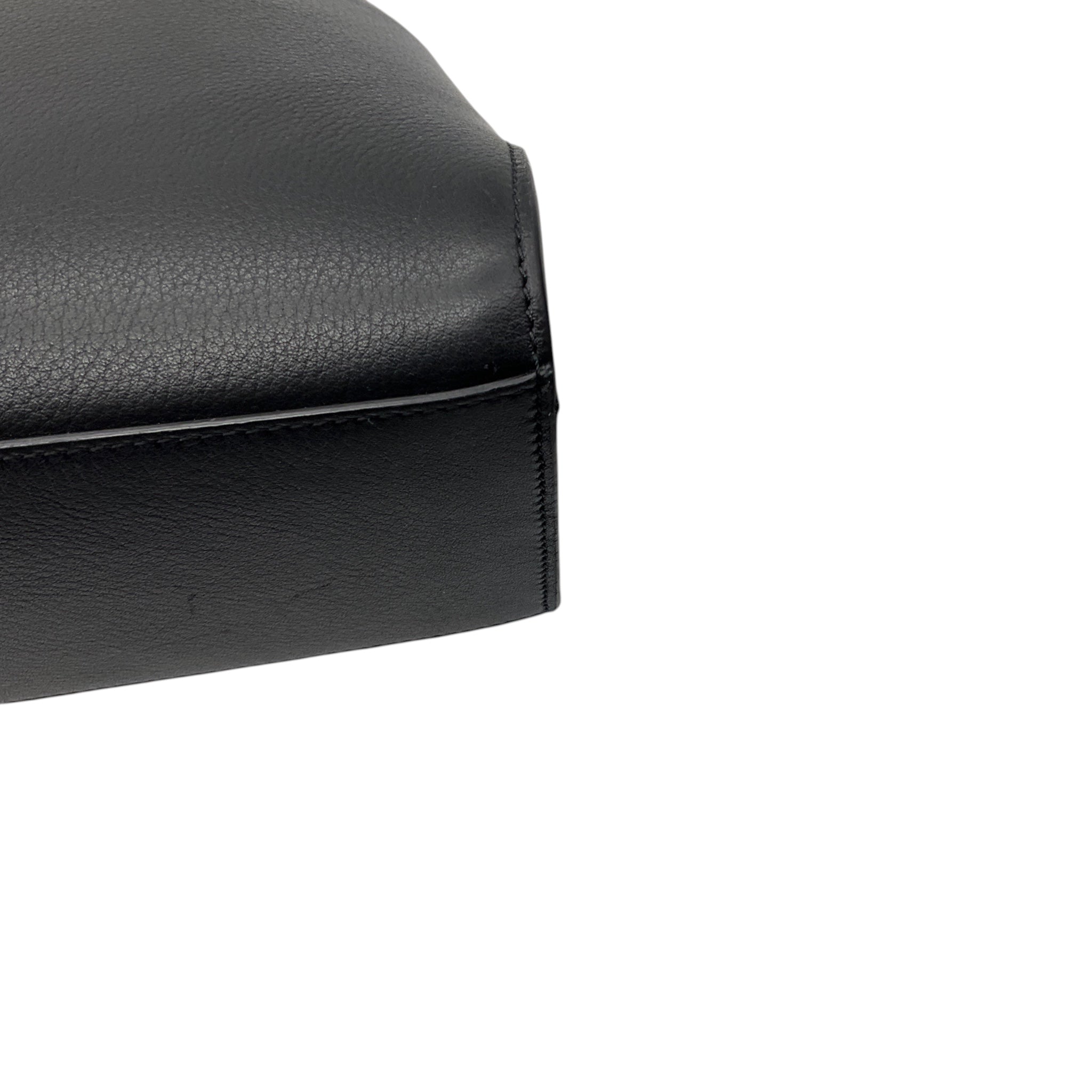 Ferragamo Black Calfskin Leather Hug Handbag