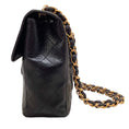 Load image into Gallery viewer, Chanel Vintage 1990's Black Leather Jumbo Flap Bag
