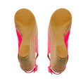 Load image into Gallery viewer, Valentino Neon Pink Patent Leather Espadrille Slingback Wedge Sandals
