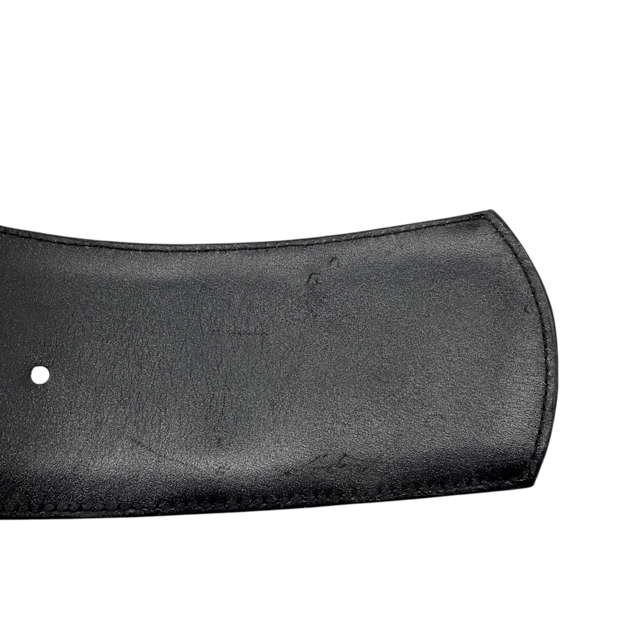 Oscar de la Renta Black Embellished and Embroidered Wide Leather Belt
