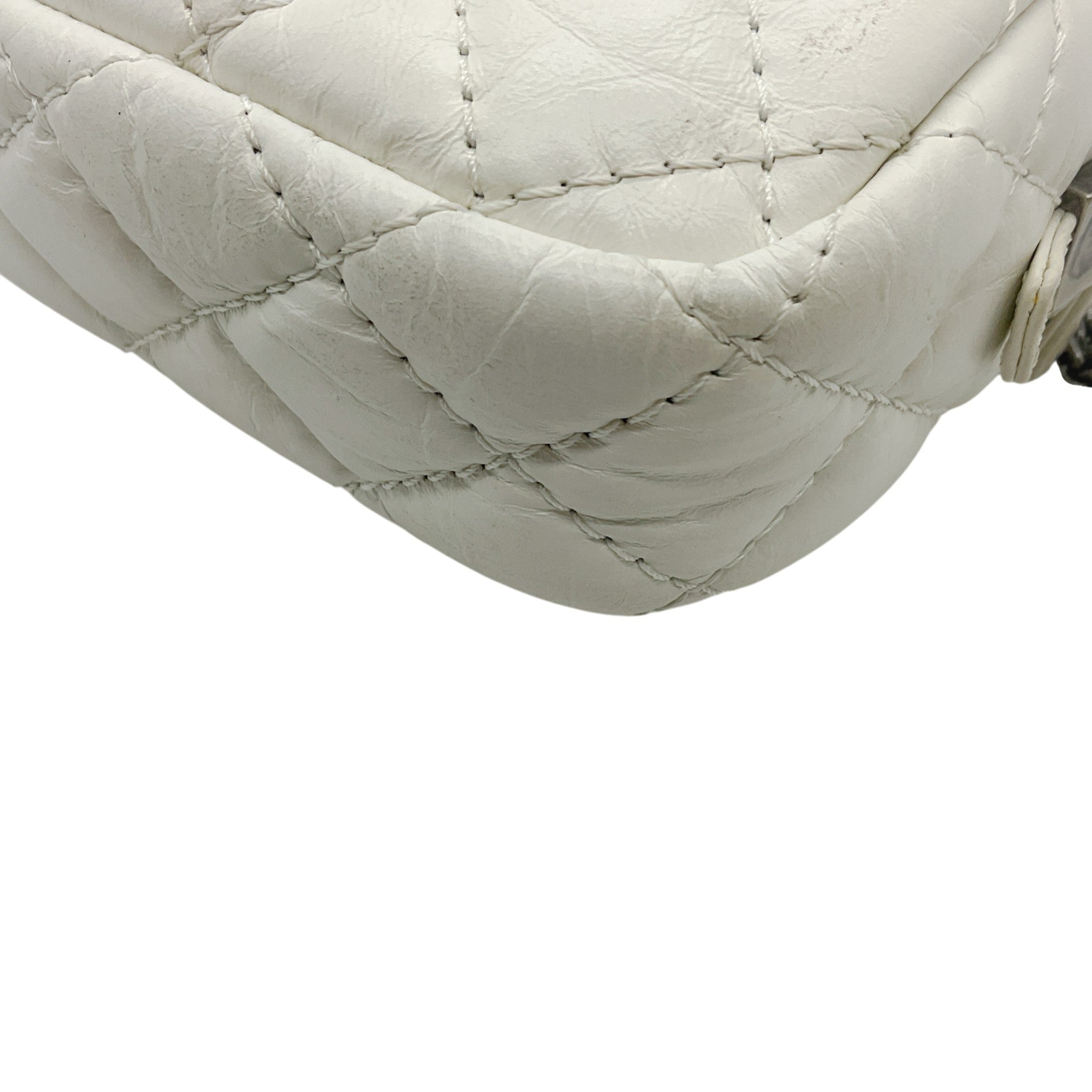 Chanel White Leather Reissue Mini Camera Bag