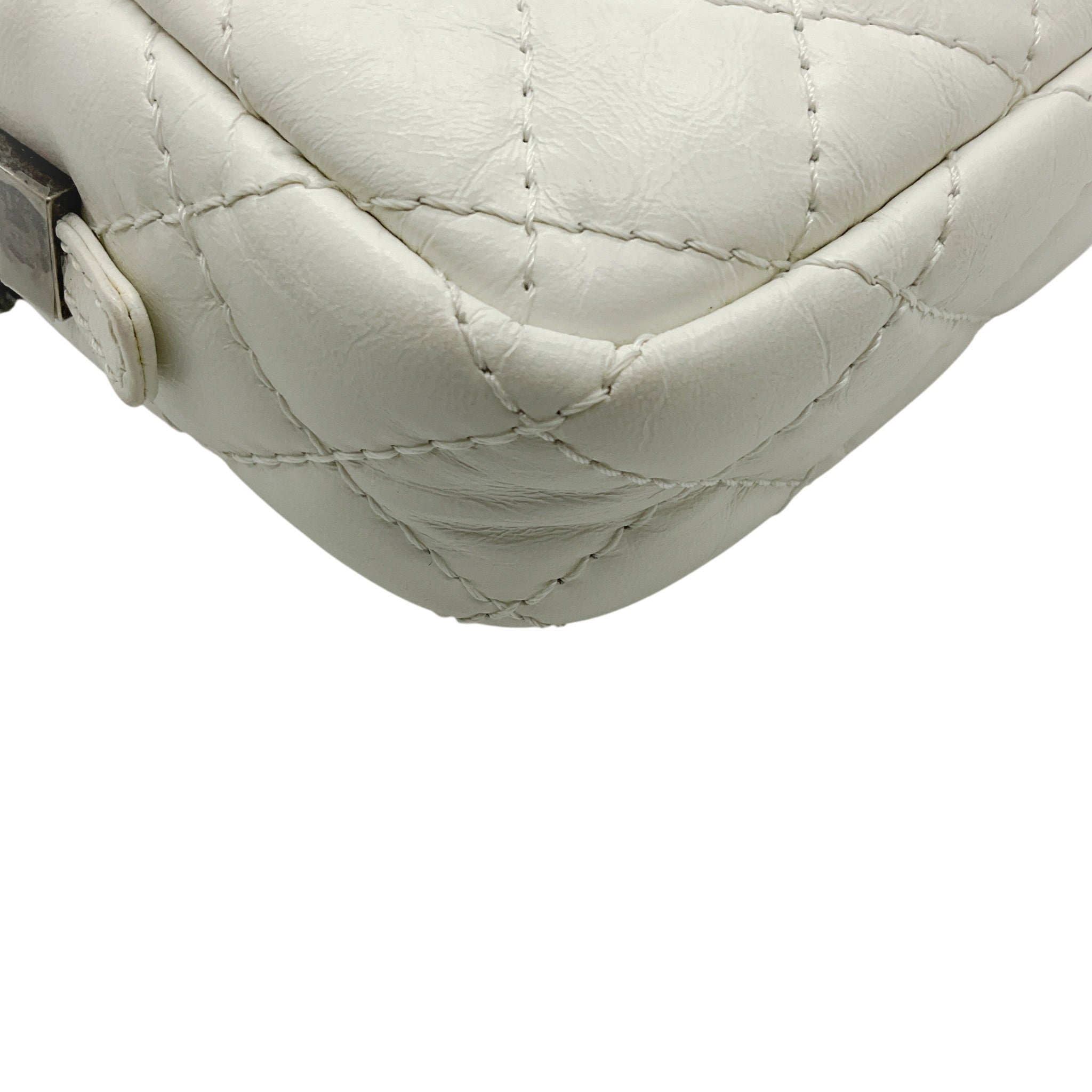 Chanel White Leather Reissue Mini Camera Bag