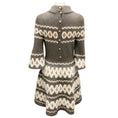 Load image into Gallery viewer, Chanel Taupe / Ivory Fairisle Wool Knit Dress
