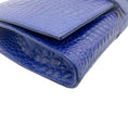 Load image into Gallery viewer, Gianni Versace Vintage Blue Crocodile Embossed Shoulder Bag
