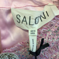 Load image into Gallery viewer, Saloni Camille Baby Pink Pearl Embellished Bow Detail Sequined Tweed Short Dress
