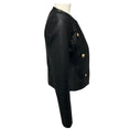Load image into Gallery viewer, L'Agence Black Basketweave Faux Leather Jacket
