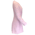 Load image into Gallery viewer, Saloni Camille Baby Pink Pearl Embellished Bow Detail Sequined Tweed Short Dress
