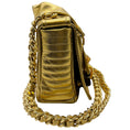 Load image into Gallery viewer, Moschino Gold Leather Biker Jacket Shoulder Bag
