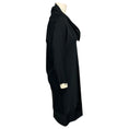Load image into Gallery viewer, Balenciaga Black Draped Long Sleeved Crepe Dress

