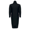 Load image into Gallery viewer, Balenciaga Black Draped Long Sleeved Crepe Dress
