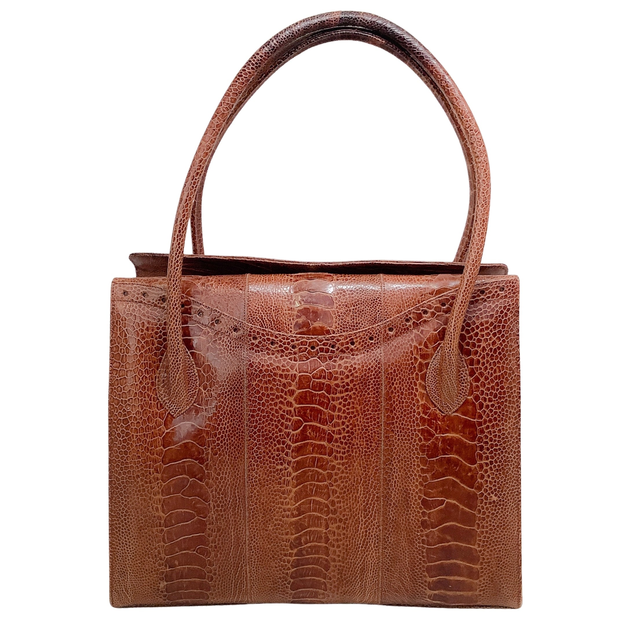 Darby Scott Brown Skin Tote with Jewel Detail