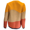 Load image into Gallery viewer, Proenza Schouler Marigold / Tan / Rust / Black Leather Trimmed Linen Jacket
