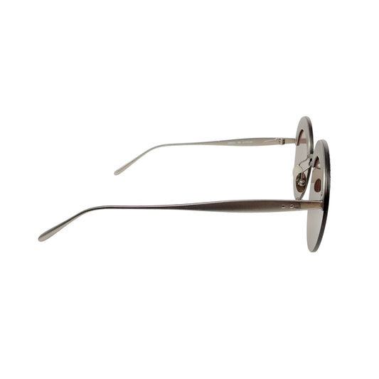 Alaia Brown / Ruthenium Rimless Round Sunglasses