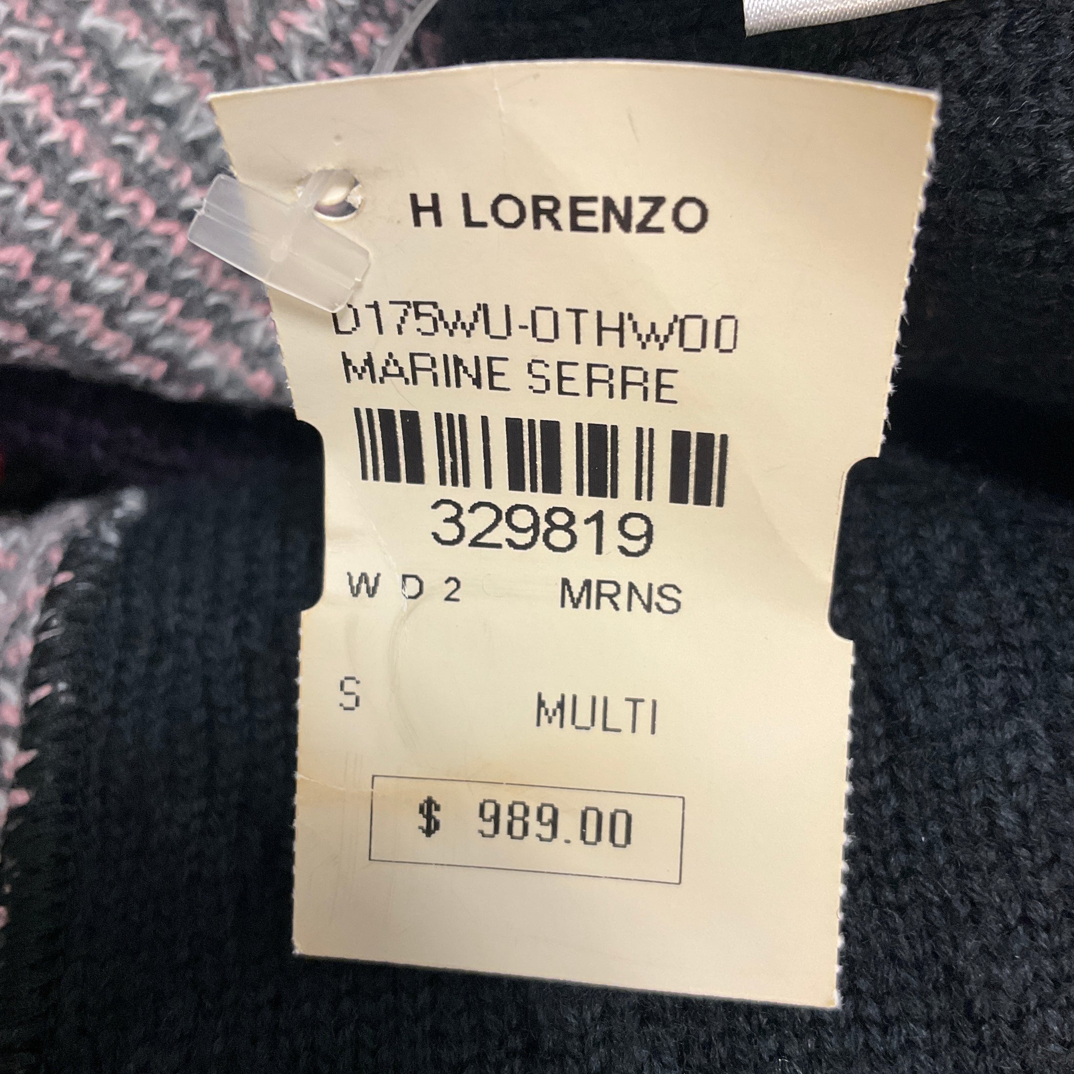 Marine Serre Black Multi Crazy Pullover Sweater Dress