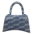 Load image into Gallery viewer, Balenciaga Blue BB Monogram Denim Small Hourglass Handbag

