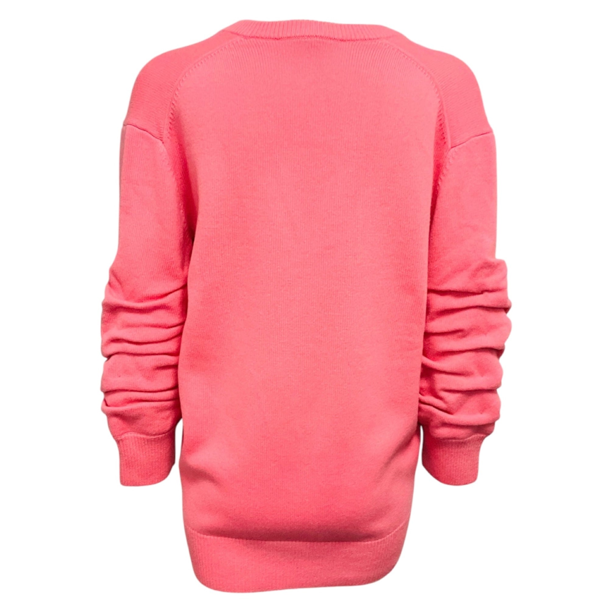Michael Kors Collection Geranium Pink Cashmere Crushed Sleeve Sweater
