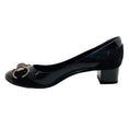 Load image into Gallery viewer, Gucci Black Patent / Suede Pumps with Silver Horsebit
