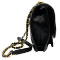 Load image into Gallery viewer, Chanel Black Quilted Leather Flap Chain Top Handle Bag
