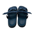 Load image into Gallery viewer, Hermes Navy Blue Bleu Celeste Chypre Goatskin Suede Sandal
