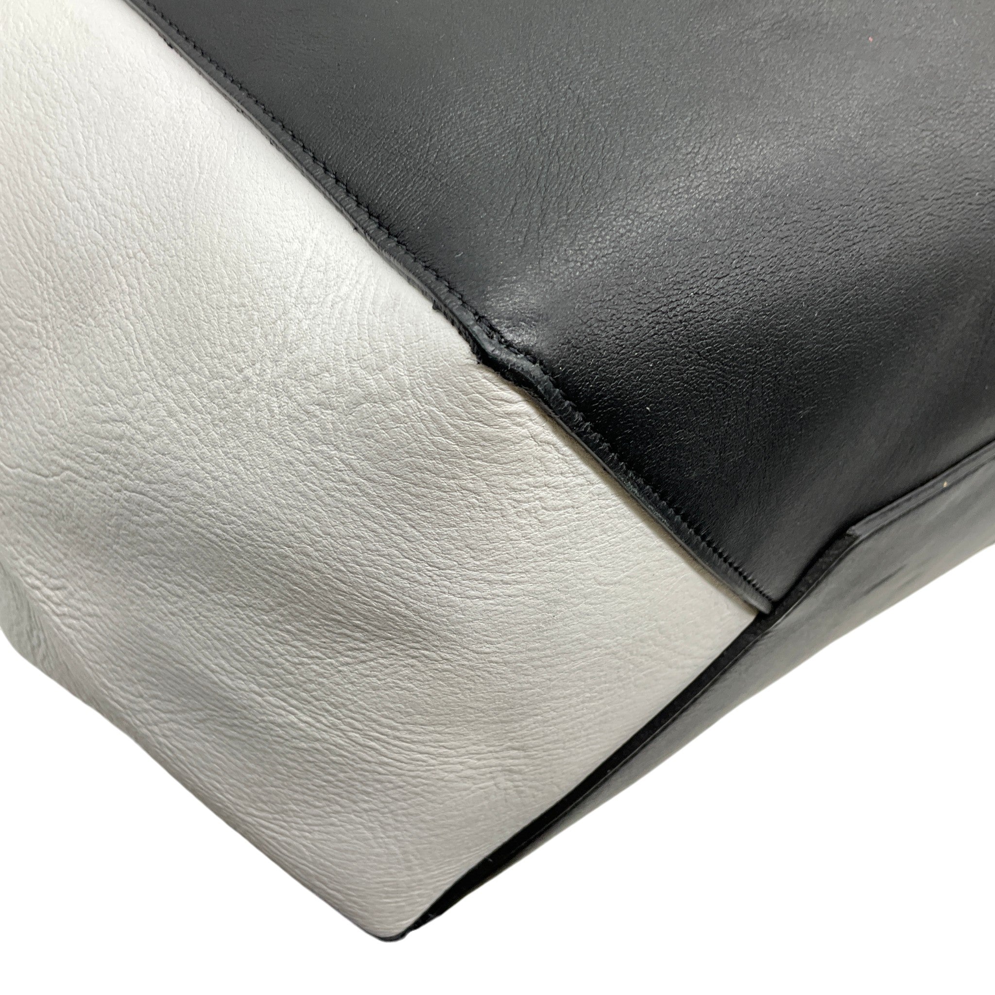 Celine Black / White Medium Phantom Tote Bag
