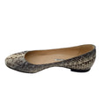 Load image into Gallery viewer, Manolo Blahnik Beige / Grey Snakeskin Leather Flats
