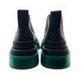 Load image into Gallery viewer, Bottega Veneta Men's Black / Green Leather Tire Chunky Sole Ankle Chelsea Boot
