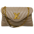 Load image into Gallery viewer, Louis Vuitton Taupe Calfskin New Wave Chain GM Shoulder Bag

