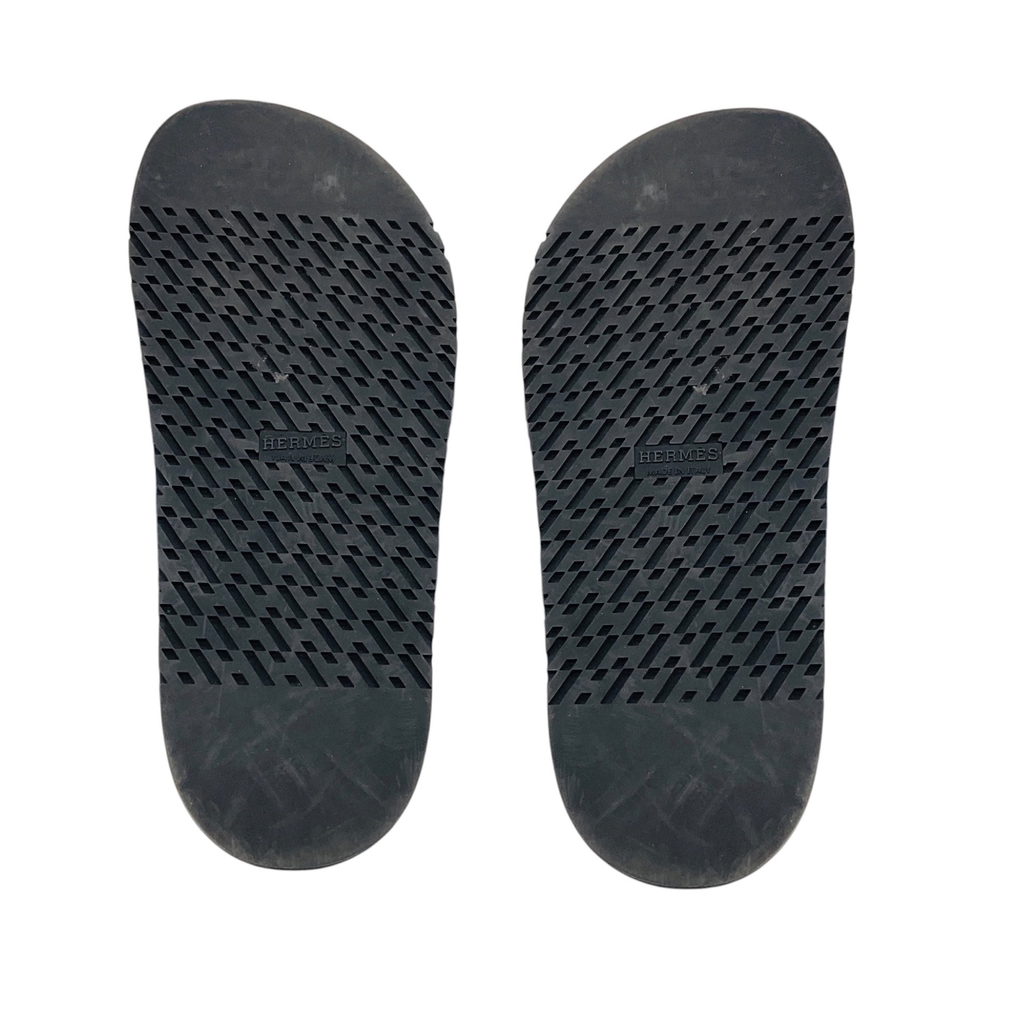 Hermes Navy Blue Bleu Celeste Chypre Goatskin Suede Sandal