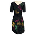 Load image into Gallery viewer, Oscar de la Renta Black Multi Embellished Silk Taffeta Cocktail Dress
