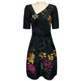 Load image into Gallery viewer, Oscar de la Renta Black Multi Embellished Silk Taffeta Cocktail Dress
