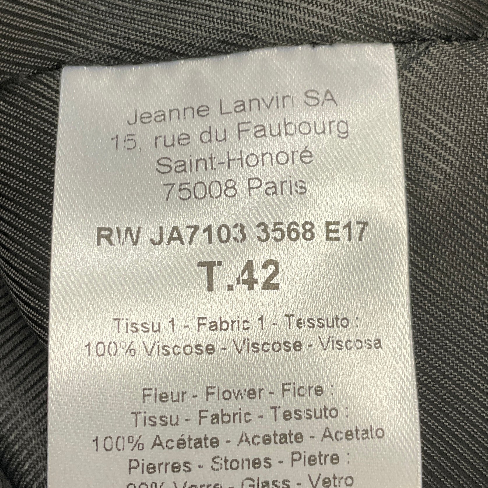 Lanvin Black Textured Floral Jacquard Blazer