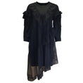 Load image into Gallery viewer, Simone Rocha Black Ruffled Tulle Detail Cotton Dress
