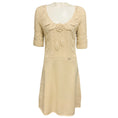 Load image into Gallery viewer, Oscar de la Renta Ivory Cashmere Crochet Knit Dress

