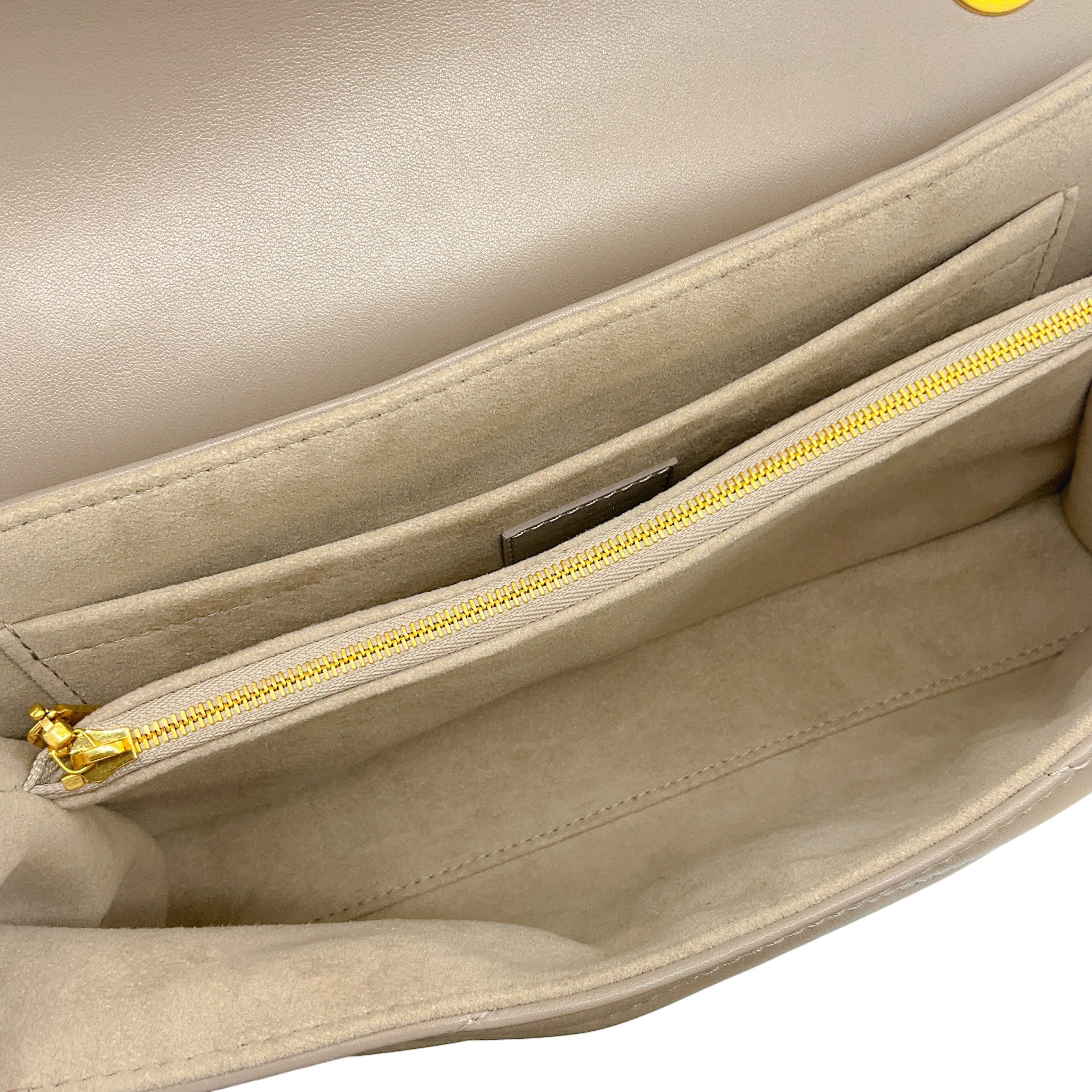 Louis Vuitton Taupe Calfskin New Wave Chain GM Shoulder Bag