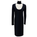 Load image into Gallery viewer, Bottega Veneta Black Pre Fall 2019 Cut Out Collar Knit Dress
