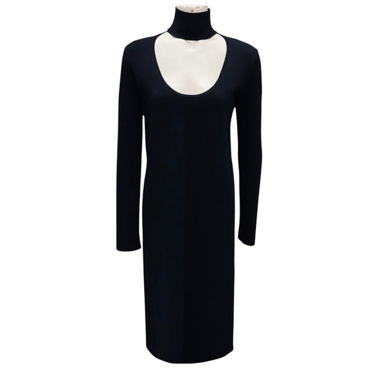 Bottega Veneta Black Pre Fall 2019 Cut Out Collar Knit Dress