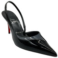 Load image into Gallery viewer, Christian Louboutin Black Patent Leather Posticha 80 Slingback Pumps

