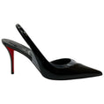 Load image into Gallery viewer, Christian Louboutin Black Patent Leather Posticha 80 Slingback Pumps
