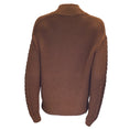 Load image into Gallery viewer, Hermes Brown Long Sleeved Mock Neck Cotton and Silk Knit Sweater
