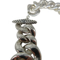 Load image into Gallery viewer, David Yurman Sterling Silver Pave Diamond Studded Large Chain Link Toggle Necklace
