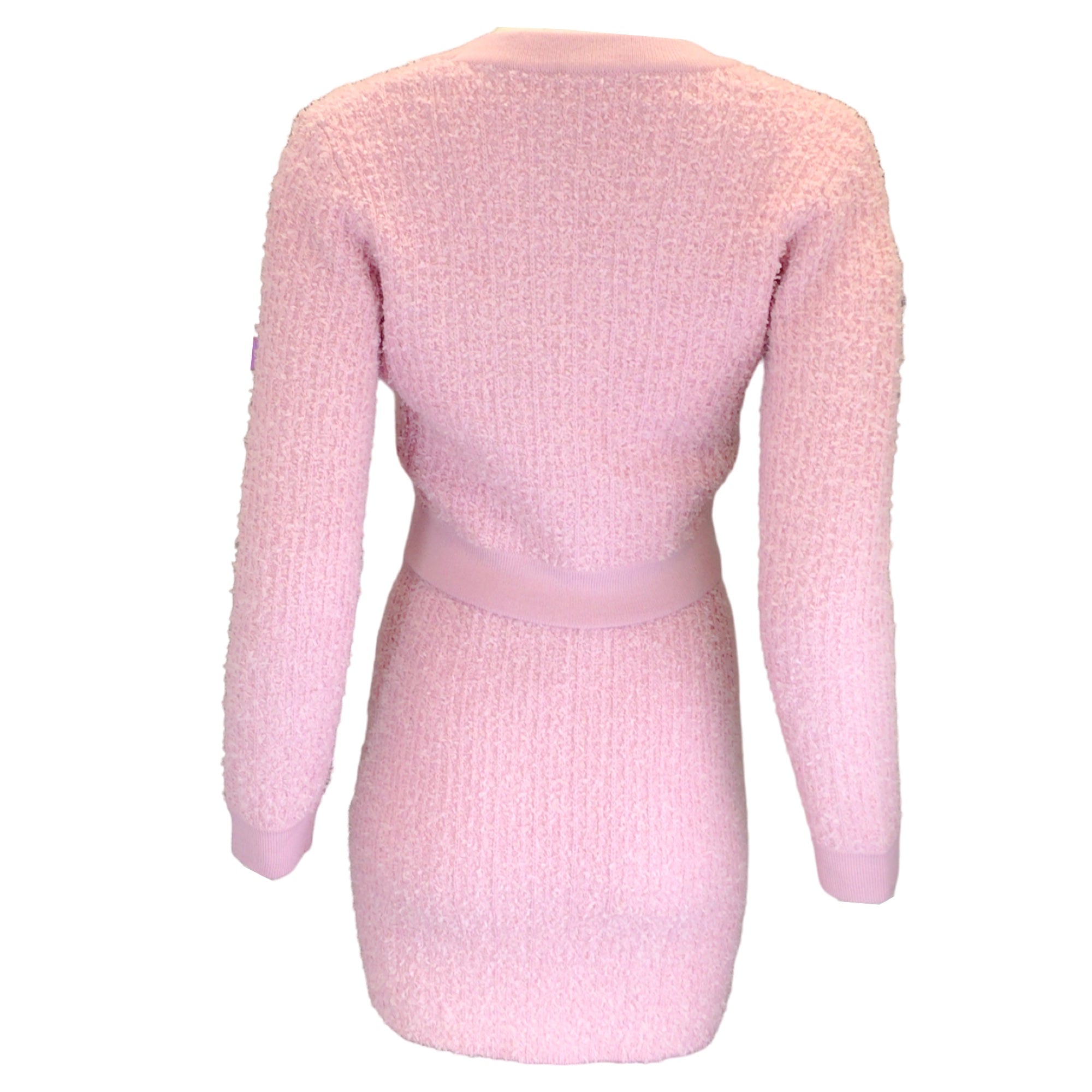 Elisabetta Franchi Soft Berry Jacquard Knit Skirt Suit