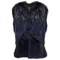 Load image into Gallery viewer, J. Mendel Navy Blue / Black Fur Vest
