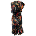 Load image into Gallery viewer, Ulla Johnson Black Multi Floral Candace Asymmetric Ruffled Dress
