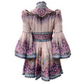 Load image into Gallery viewer, Zimmermann Pink Multi Celestial Printed Puffed Bell Sleeve Mini Dress
