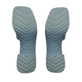 Load image into Gallery viewer, Gucci Light Blue Rubber Logo Platform Slide Sandals
