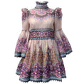 Load image into Gallery viewer, Zimmermann Pink Multi Celestial Printed Puffed Bell Sleeve Mini Dress

