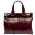 Load image into Gallery viewer, Gucci Cerise Snakeskin Zumi Satchel

