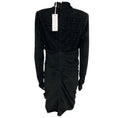 Load image into Gallery viewer, Rebecca Vallance Black Senna Ruched Ribbed Velvet Mini Dress

